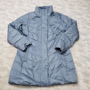 Marmot Down Puffer Jacket Womens XL Blue Full Zip Insulated Outdoors Coat